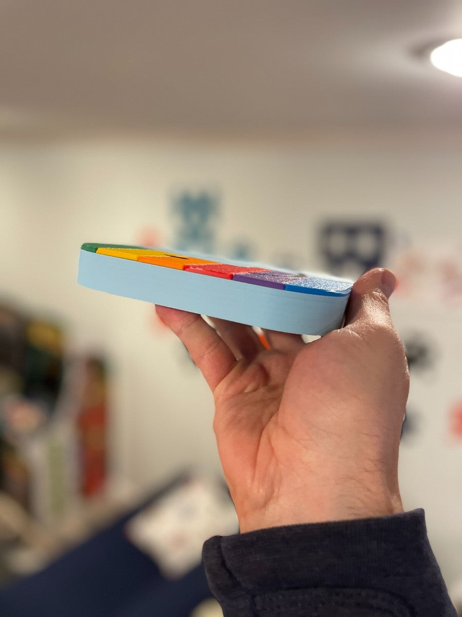 APPLE MACINTOSH FINDER RAINBOW LOGO DISPLAY/SIGN/PAPERWEIGHT, 8-COLOR 3D PRINTED|296029381360