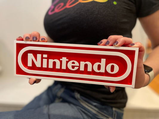 NINTENDO 3D printed game console placard, retro sign, multi-color|297170822384