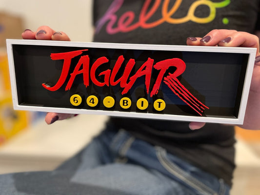ATARI JAGUAR 3D printed game console placard, retro console sign, multi-color|297170700946