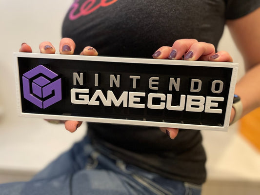 NINTENDO GAMECUBE 3D printed game console placard, multi-color|297170830250