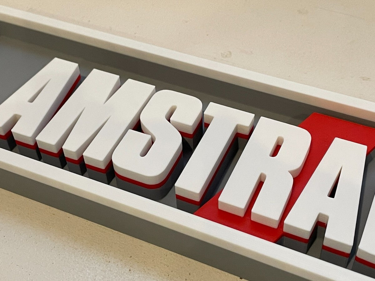 AMSTRAD 3D printed game console placard, retro gaming console sign, multi-color|297167573332