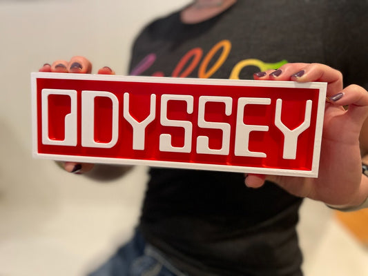 MAGNAVOX ODYSSEY 3D printed game console placard, retro sign, multi-color|297170760015