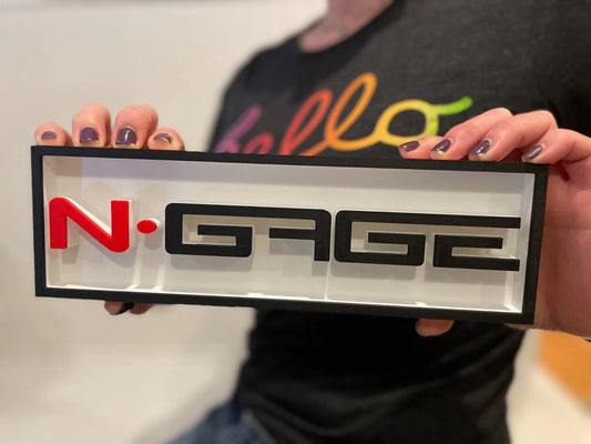N GAGE system 3D printed game console placard, retro sign, multi-color|297170789450