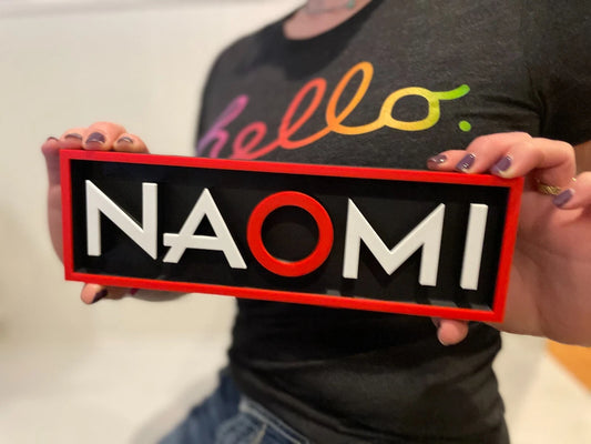 NAOMI 3D printed game console placard, retro sign, multi-color|297170805120