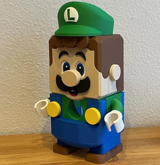 Luigi tissue box holder dispenser, desk decoration, weighted and posable|296725620287