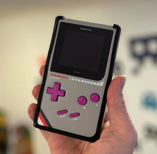 Modretro Chromatic Case EX, play-through, protective flexible TPU, custom designed, 11 colors available