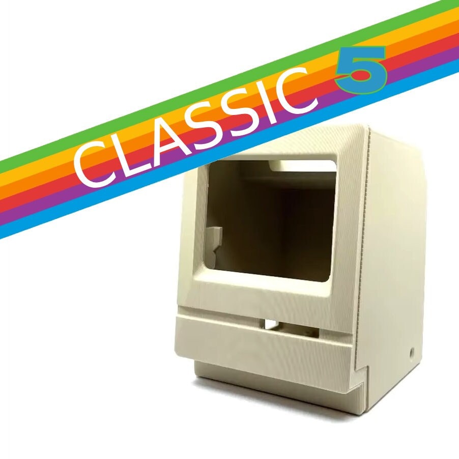 Macintosh Mini Cute 5, 40% scale Macintosh case computer system 3D printed parts kit for Raspberry Pi 5 (Classic, Plus, SE, SE/30) image 2