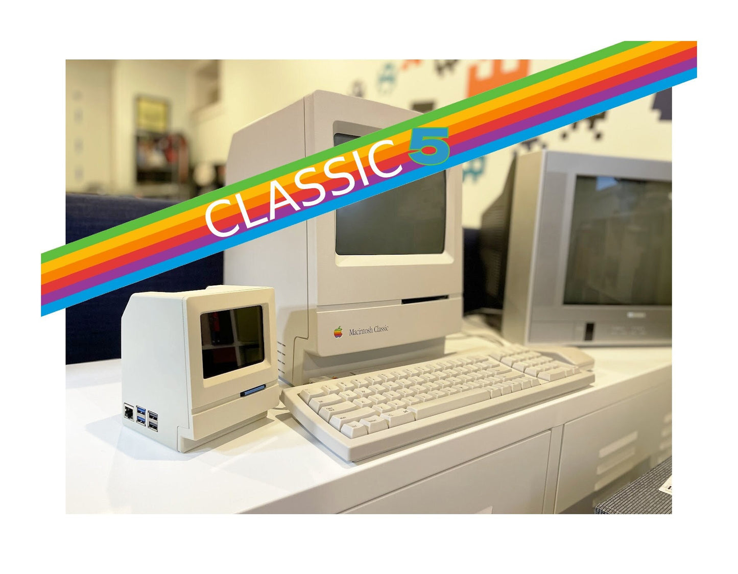 Macintosh Mini Cute 5, 40% scale Macintosh case computer system 3D printed parts kit for Raspberry Pi 5 (Classic, Plus, SE, SE/30) image 1