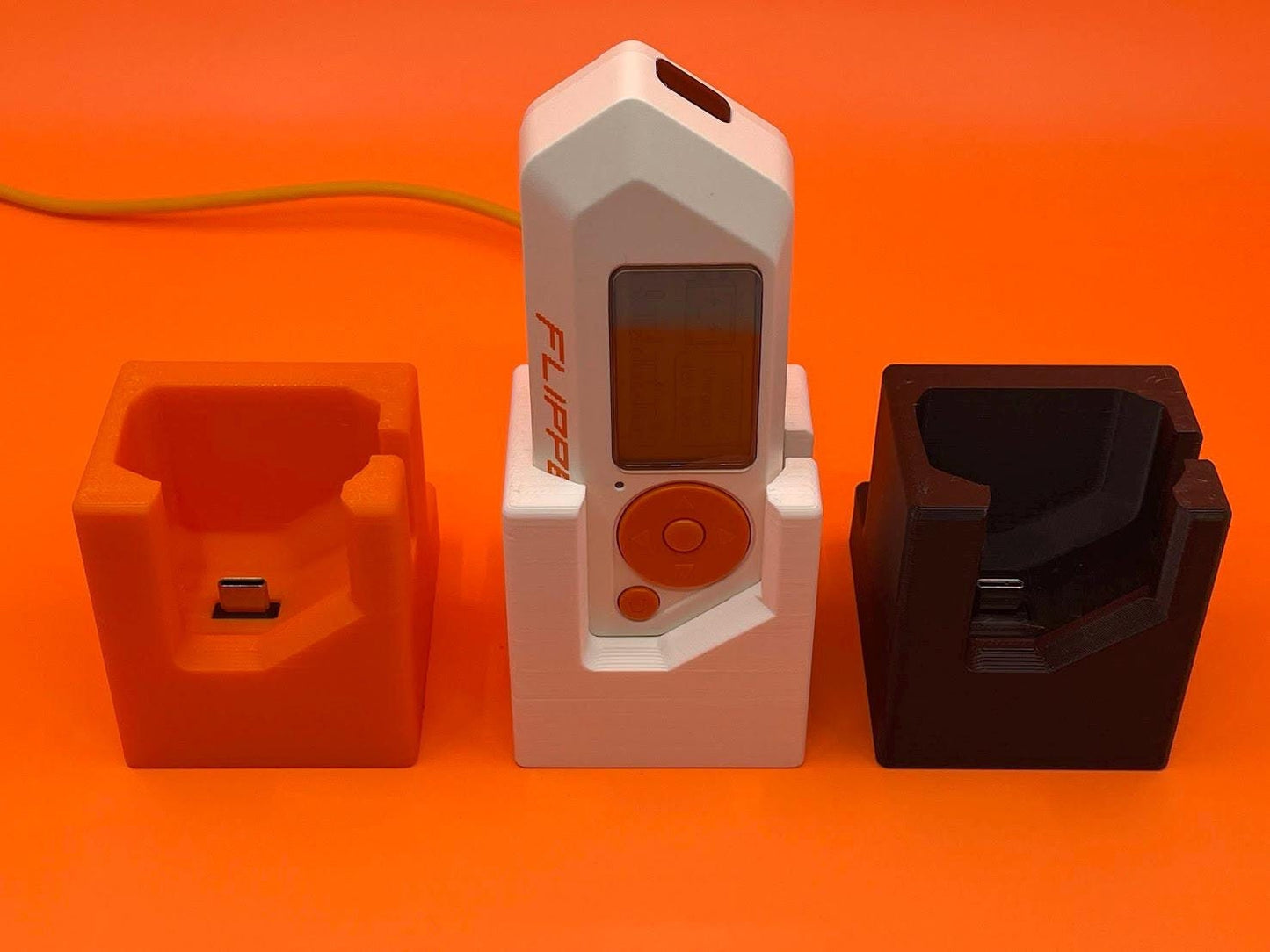 Flipper HERO, the Flipper Zero charging dock, one-handed, automatic, weighted, choose from 3 colors