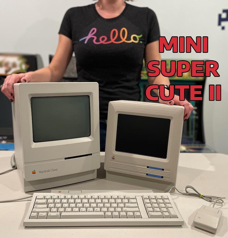 Macintosh Mini Super Cute II, 80% scale Macintosh case for Raspberry Pi 4 or Pi 5, uses 8-inch display (Classic, Plus, SE, SE/30) image 1