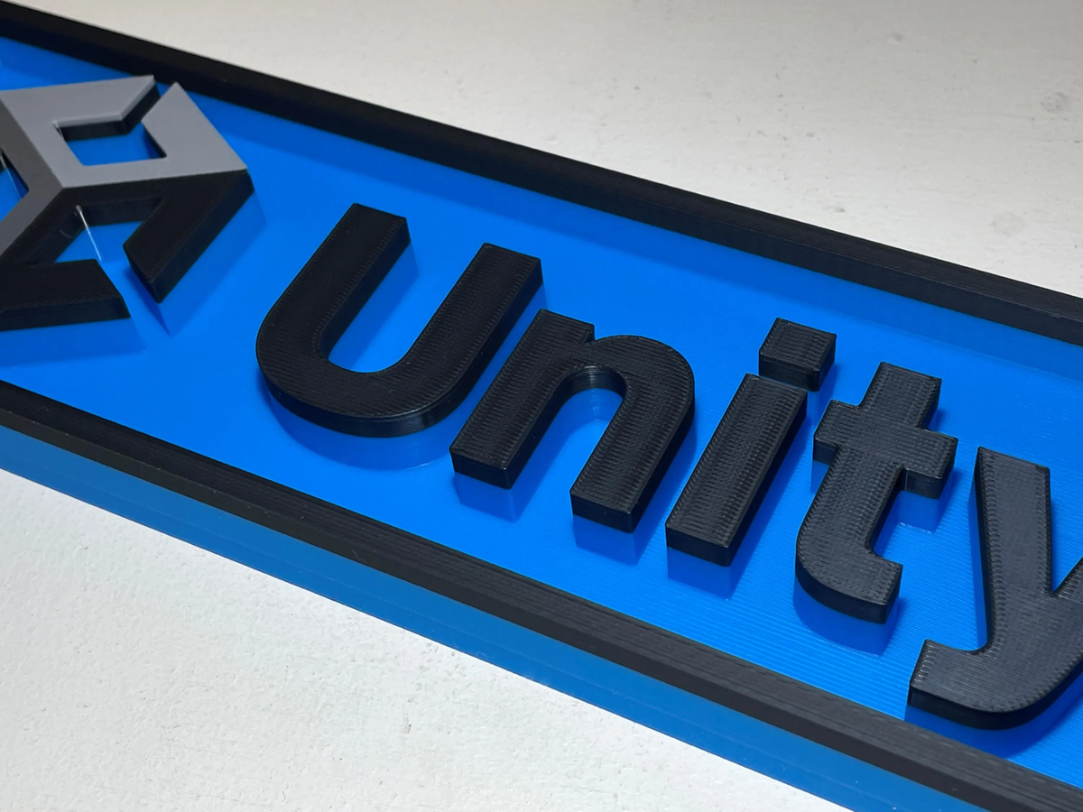 UNITY engine (2021-latest) 3D printed game console placard, multi-color|297170935274