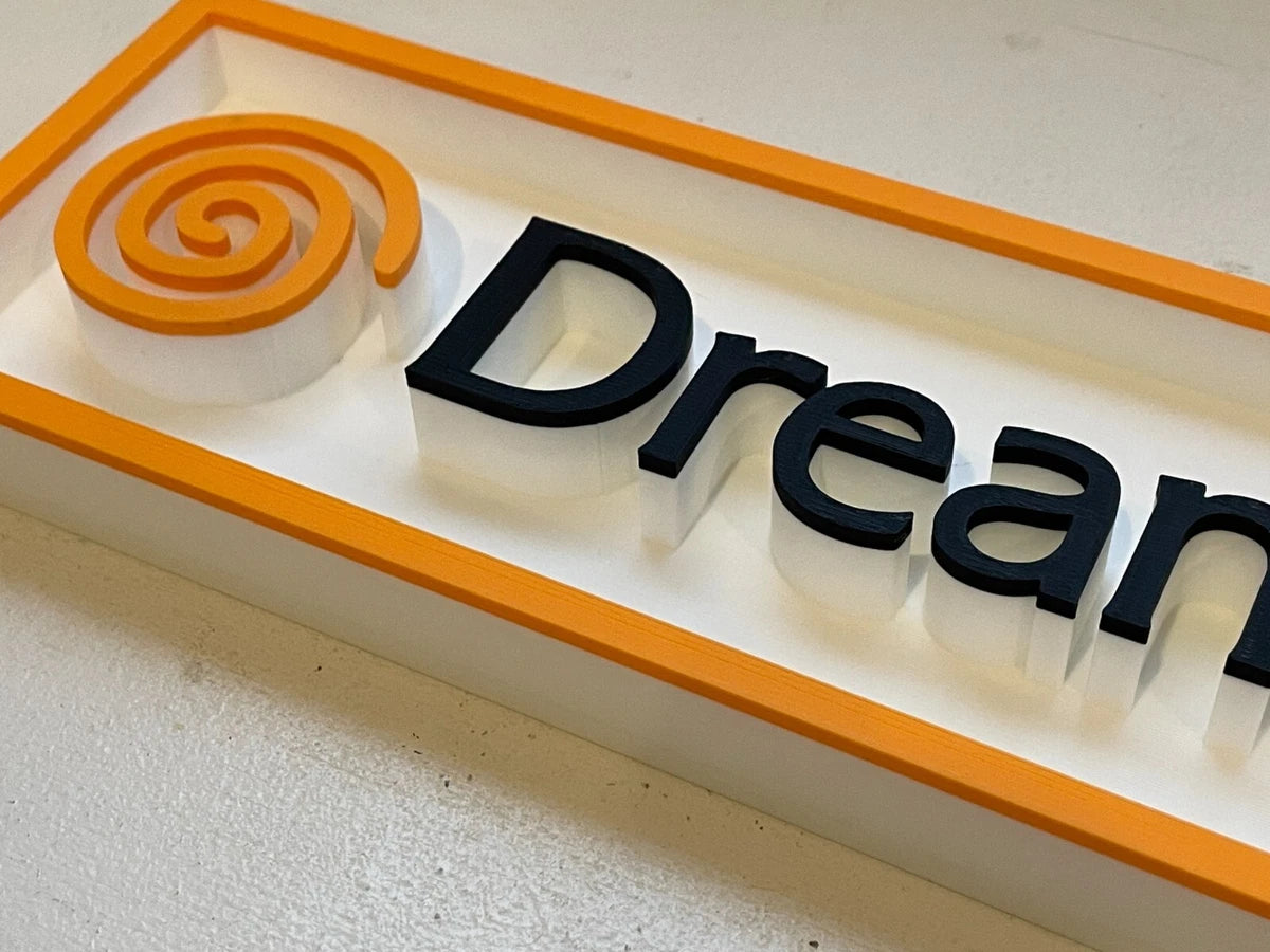DREAMCAST 3D printed game console placard, multi-color|297170730015