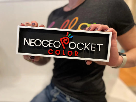 NEO GEO POCKET COLOR 3D printed game console placard, retro sign, multi-color|297170821383