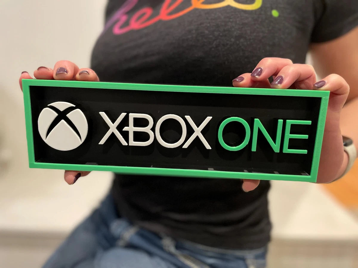 XBOX ONE 3D printed game console placard, multi-color|297170960463