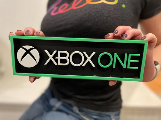 XBOX ONE 3D printed game console placard, multi-color|297170960463