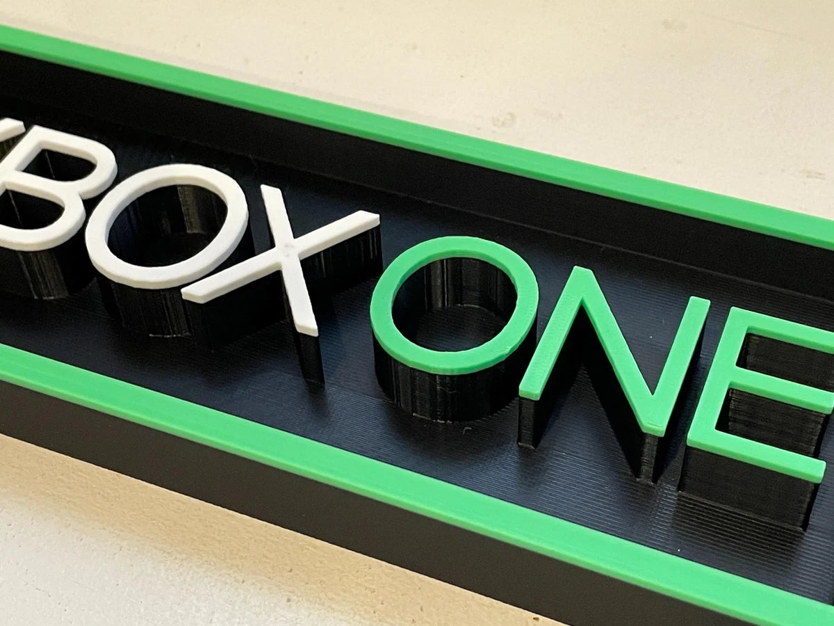 XBOX ONE 3D printed game console placard, multi-color|297170960463