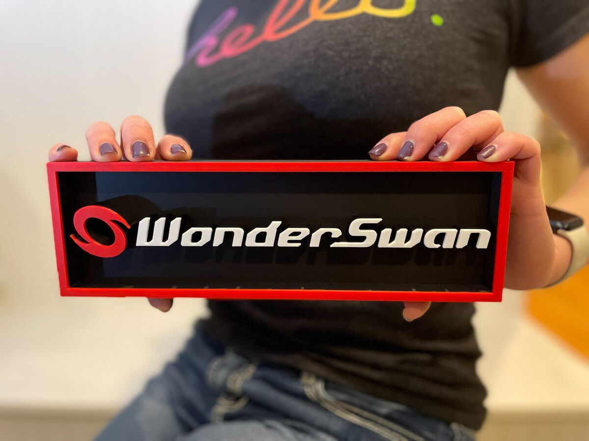 WONDER SWAN 3D printed game console placard, multi-color|297170940976