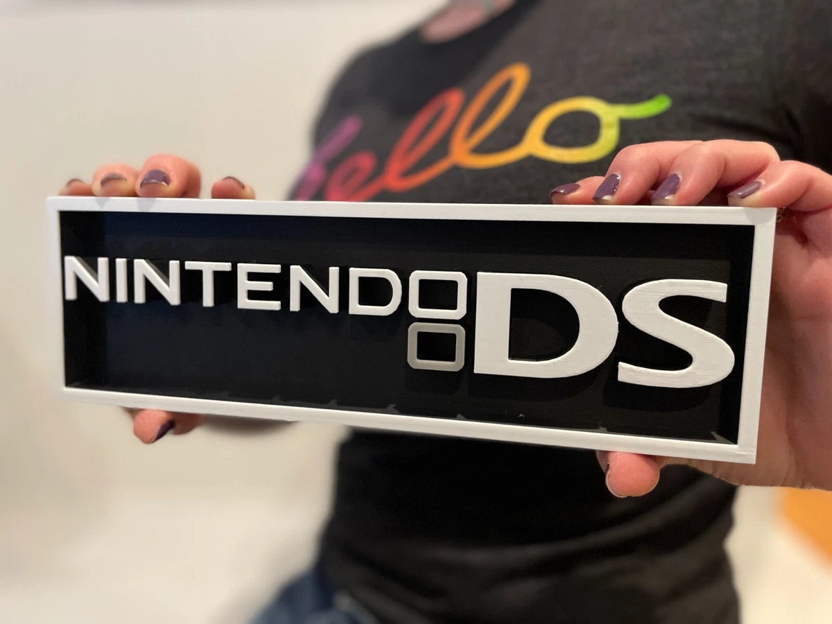 NINTENDO DS 3D printed game console placard, retro sign, multi-color|297170824603