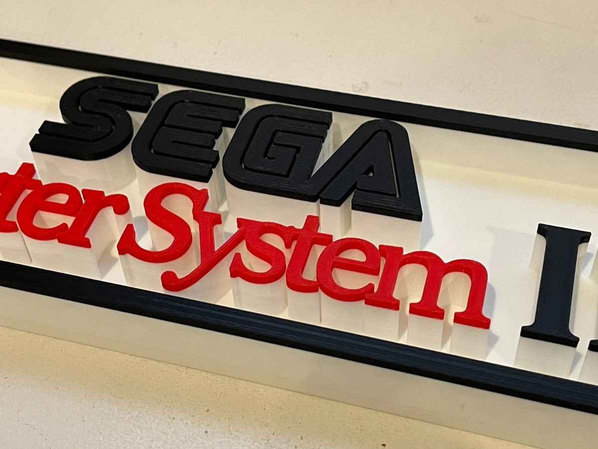 SEGA MASTER SYSTEM II 3D printed game console placard, multi-color|297170883237