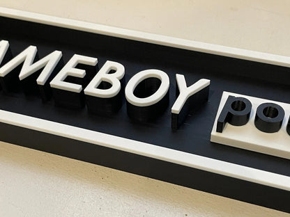 GAME BOY POCKET Gameboy 3D printed game console placard, retro sign, multi-color|297170742401