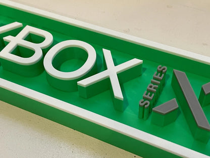 XBOX SERIES X 3D printed game console placard, multi-color|297171169331