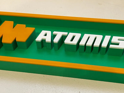 ATOMISWAVE 3D printed game console placard, retro console sign, multi-color|297170702266