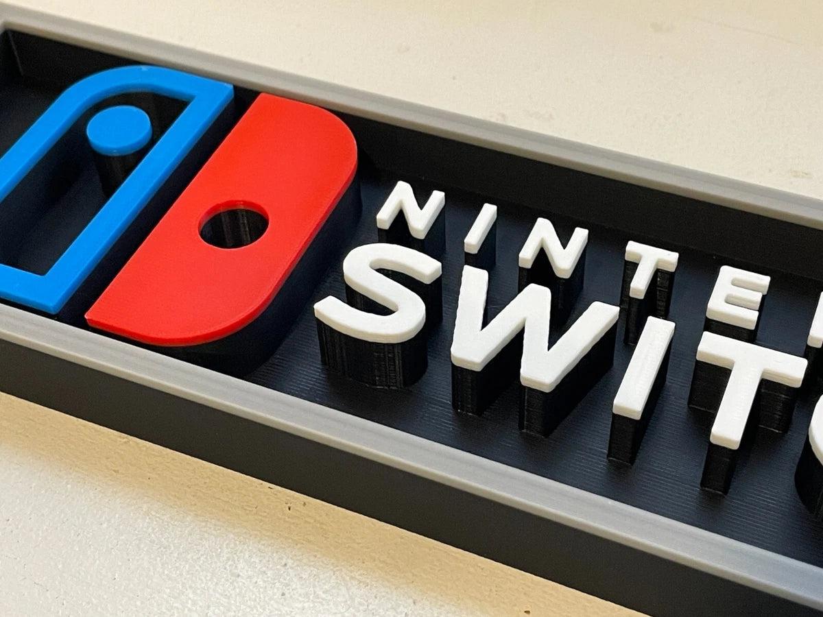 NINTENDO SWITCH 3D printed game console placard, multi-color|297170830873