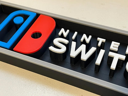 NINTENDO SWITCH 3D printed game console placard, multi-color|297170830873