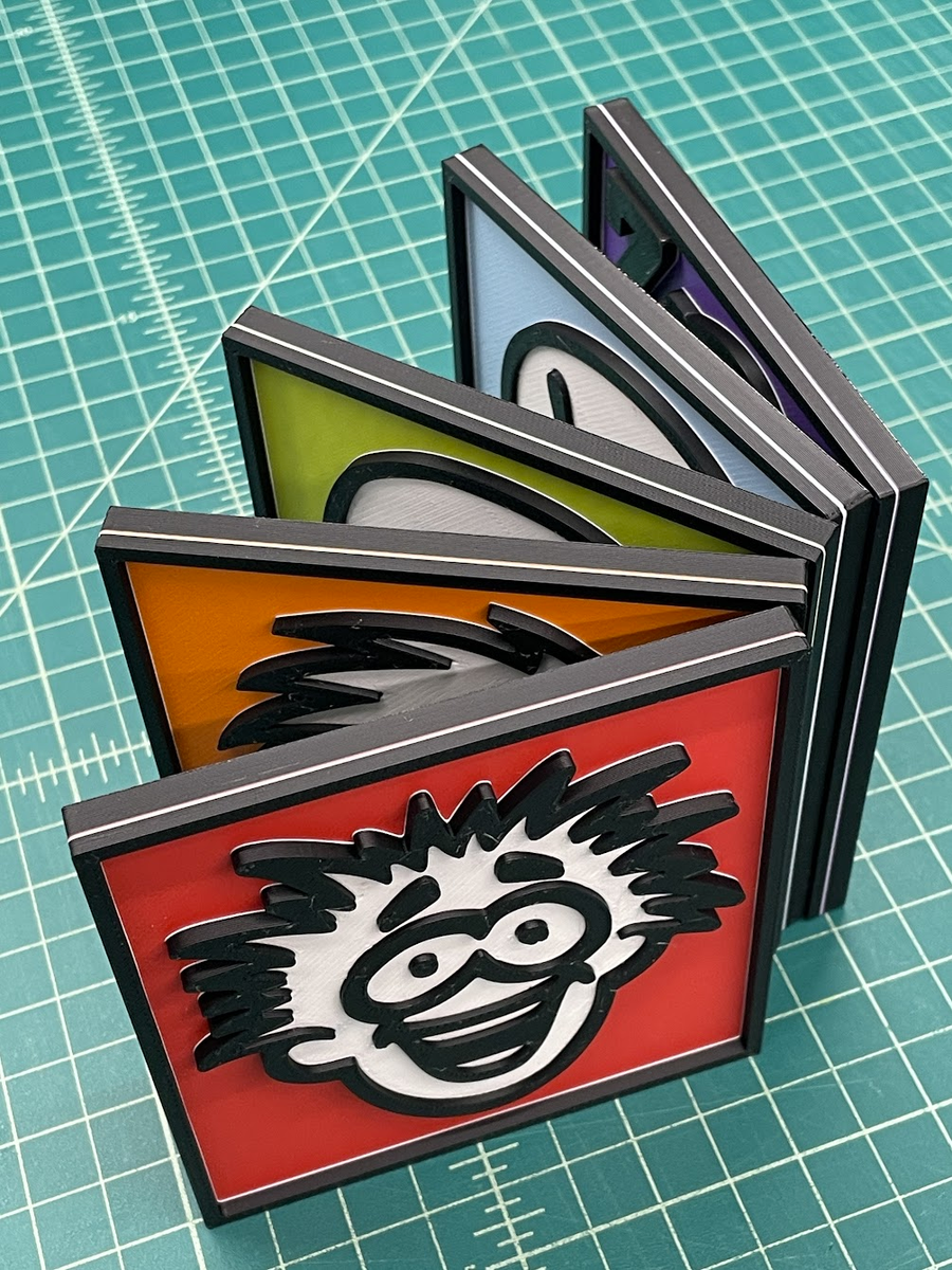 GAMEPRO MAGAZINE REVIEW FACES COASTER SET, CUSTOM 3D PRINTED WALL HANGINGS|296049408109