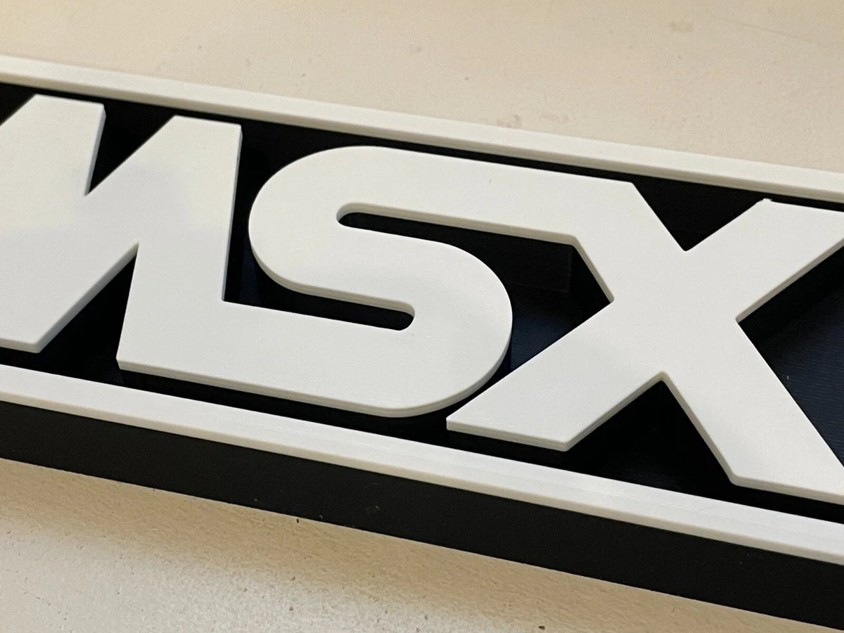 MSX system 3D printed game console placard, retro sign, multi-color|297170779205