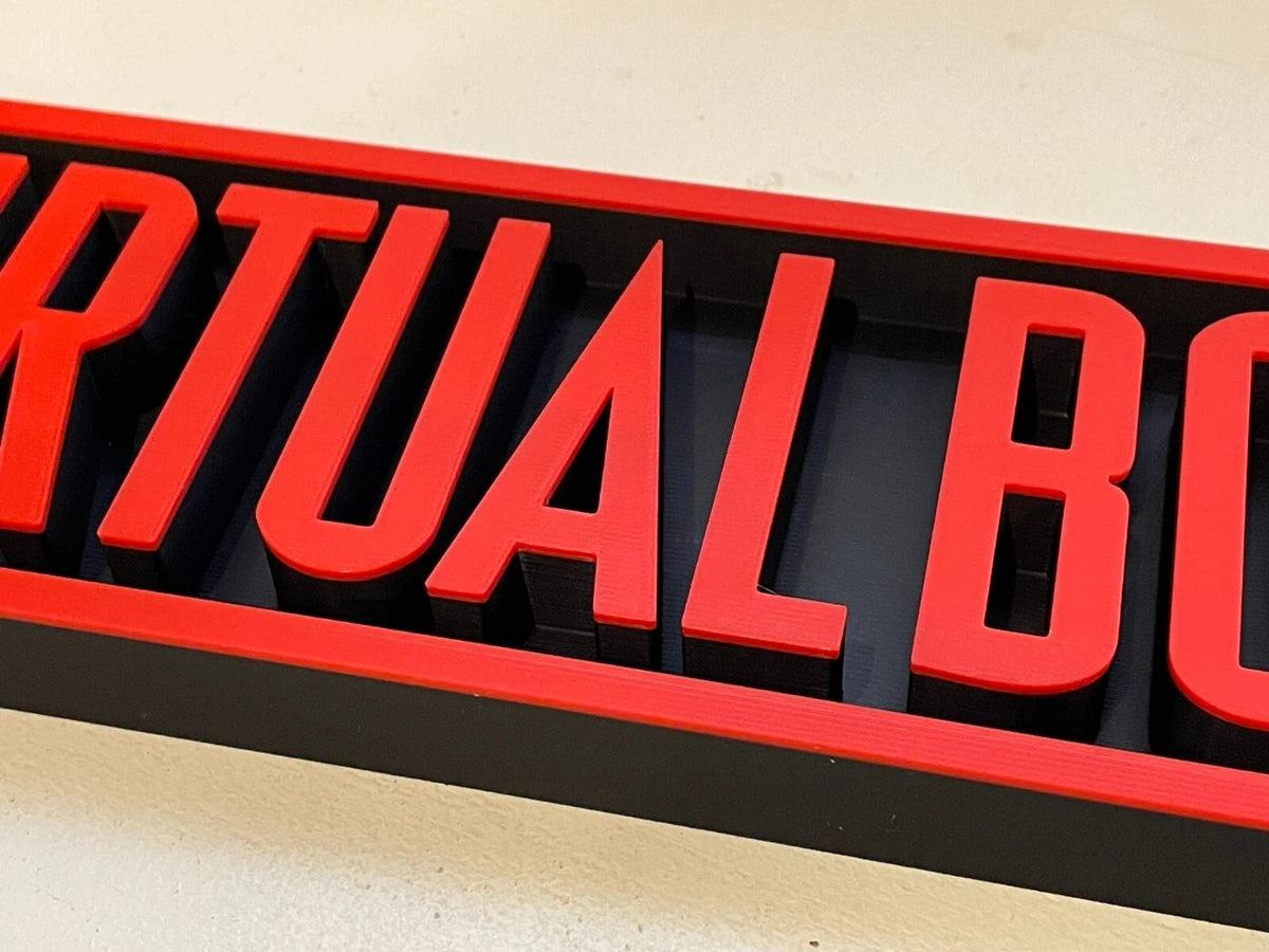 VIRTUAL BOY 3D printed game console placard, multi-color|297170940013