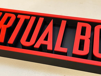 VIRTUAL BOY 3D printed game console placard, multi-color|297170940013
