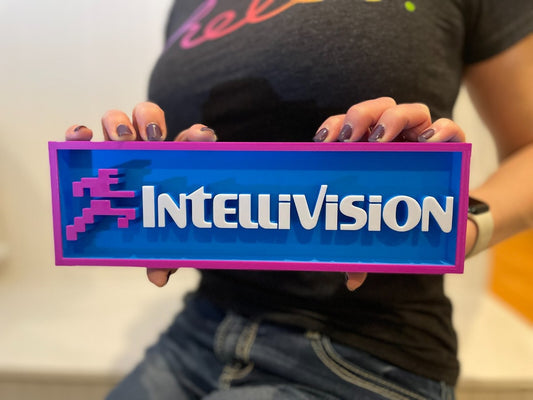 INTELLIVISION 3D printed game console placard, retro sign, multi-color|297170747080