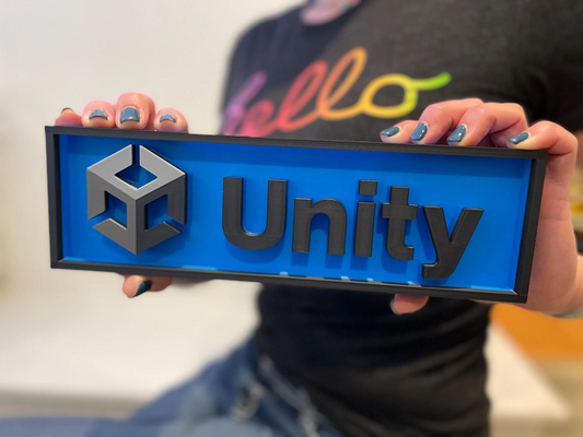 UNITY engine (2021-latest) 3D printed game console placard, multi-color|297170935274