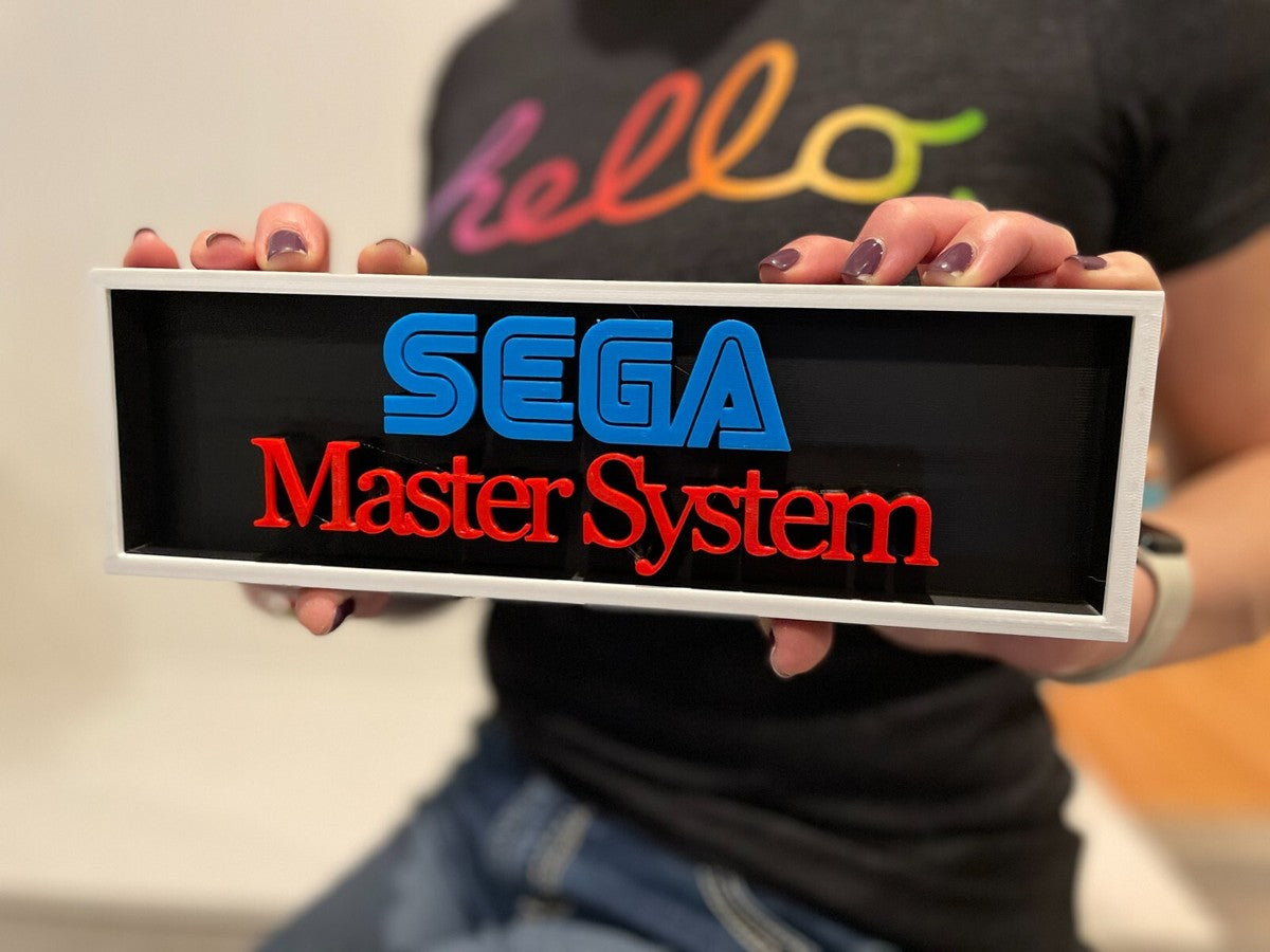 SEGA MASTER SYSTEM 3D printed game console placard, multi-color|297170880043