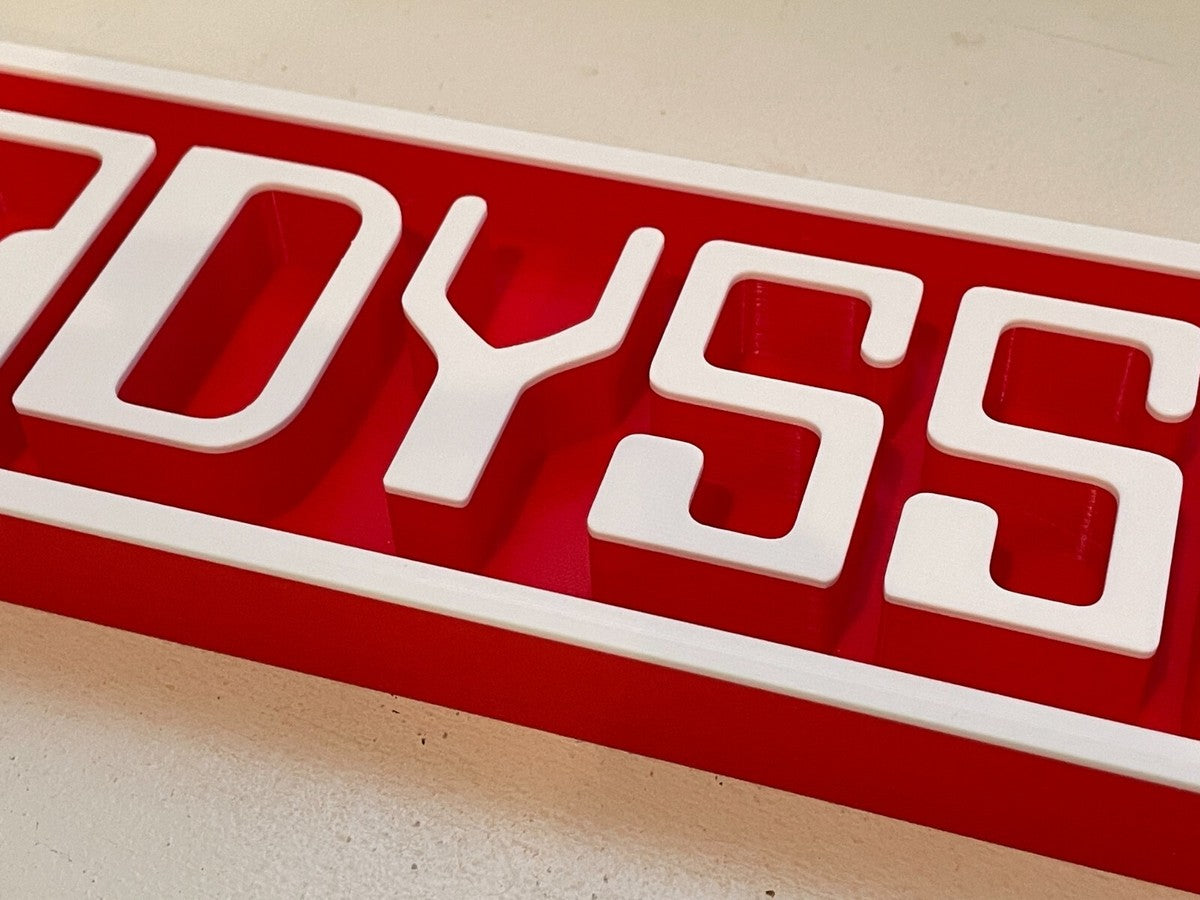 MAGNAVOX ODYSSEY 3D printed game console placard, retro sign, multi-color|297170760015