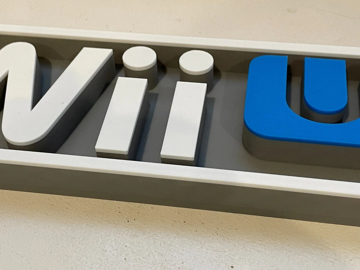 NINTENDO WII U 3D printed game console placard, multi-color|297170834134