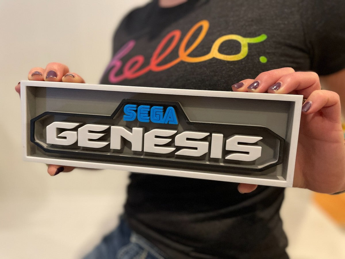 SEGA GENESIS 3D printed game console placard, multi-color|297170877482