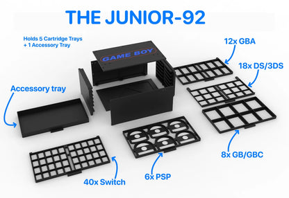 THE JUNIOR-92 Game Cartridge Chest: Gameboy, GBC, GBA, DS/3DS, PSP, Vita, Switch|297353851400