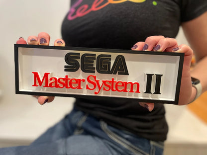 SEGA MASTER SYSTEM II 3D printed game console placard, multi-color|297170883237