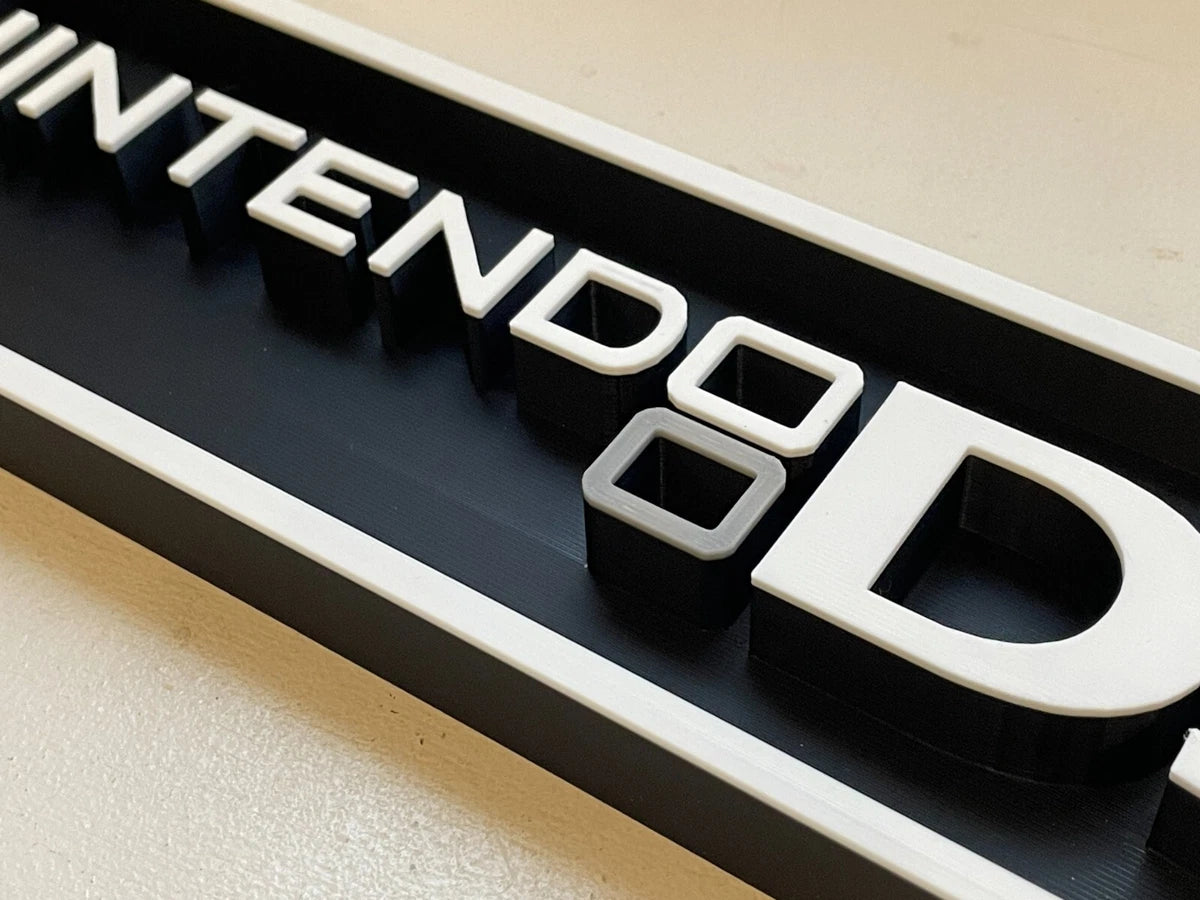 NINTENDO DS 3D printed game console placard, retro sign, multi-color|297170824603
