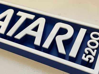 ATARI 5200 3D printed game console placard, retro console sign, multi-color|297170689358