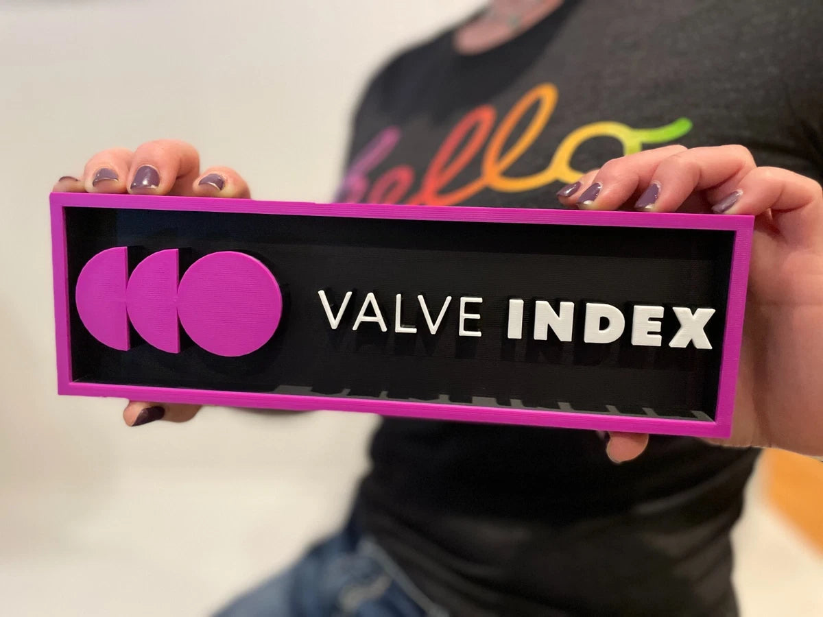 VALVE INDEX 3D printed game console placard, multi-color|297170938378