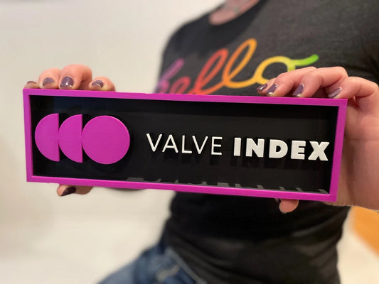 VALVE INDEX 3D printed game console placard, multi-color|297170938378