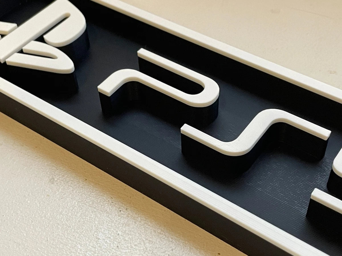 PLAYSTATION 5 (PS5) (dark color) 3D printed game console placard, multi-color|297170868035