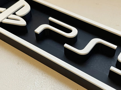 PLAYSTATION 5 (PS5) (dark color) 3D printed game console placard, multi-color|297170868035