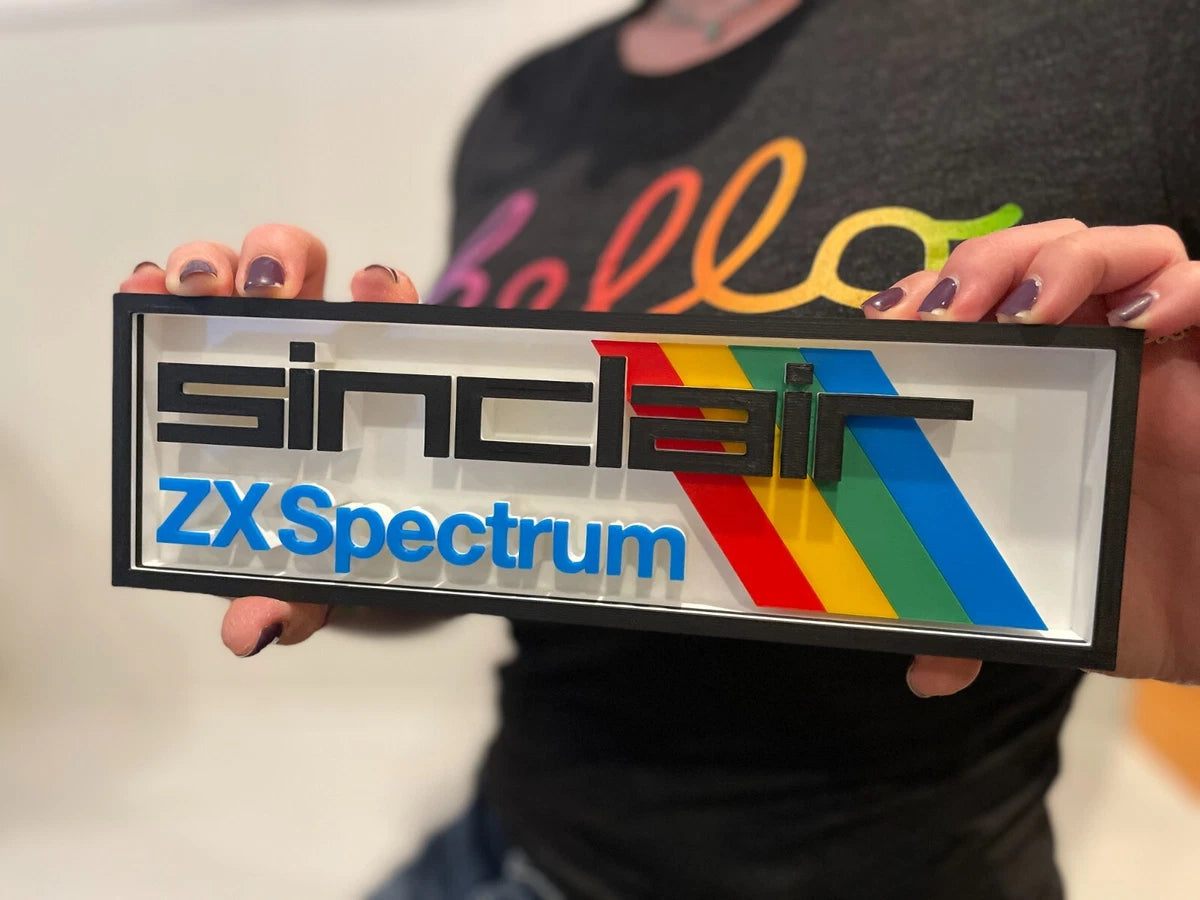 Sinclair ZX SPECTRUM 3D printed game console placard, multi-color|297170900884