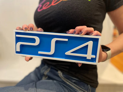 PLAYSTATION 4 (PS4) 3D printed game console placard, multi-color|297170857142