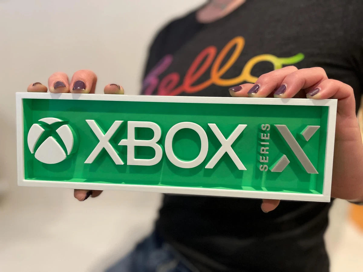 XBOX SERIES X 3D printed game console placard, multi-color|297171169331