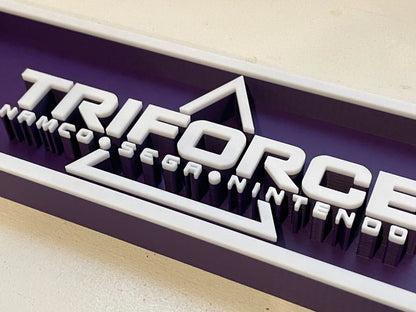 TRIFORCE (Nintendo, Sega, Nintendo) 3D printed game console placard, multi-color|297170919501